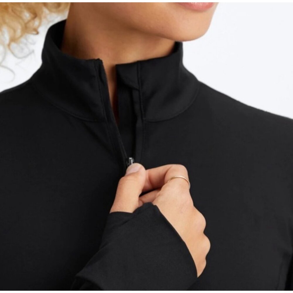 Fabletics Womens Half-Zip Phoenix Black Mid-Layer Top XXL Moisture-Wicking NEW - Picture 10 of 16